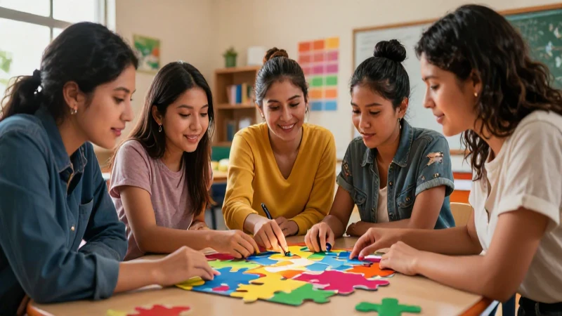 Educadores mexicanos resuelven un rompecabezas en sinergia