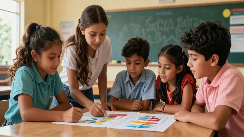 Estudiantes mexicanos colaboran en clase moderna