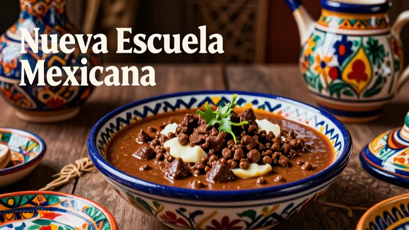 Tradicional: definición y concepto de lo tradicional 4 Mole mexicano vibrante en estética moderna