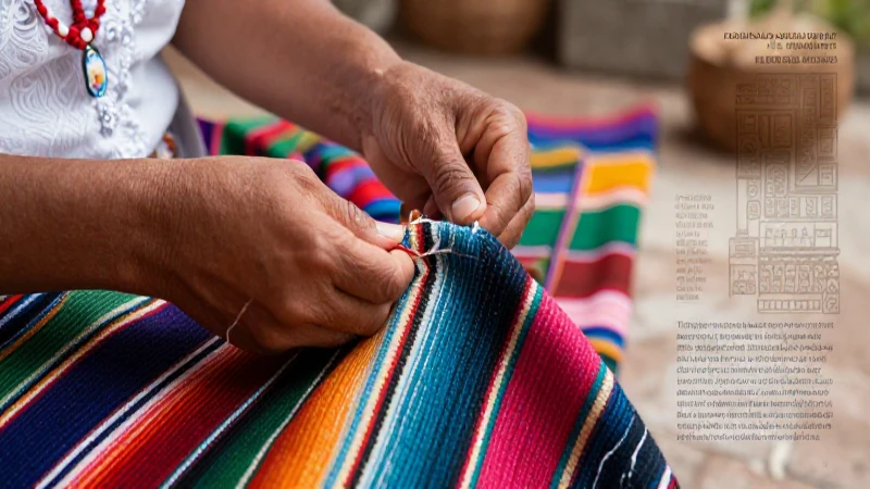 Tradiciones: Concepto, identidad, costumbres y ejemplos 5 Arte textil tradicional mexicano vibrante