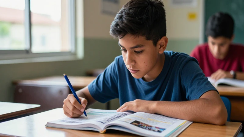 Traducir de español a kaqchikel: Guía y vocabulario esencial 6 Estudiante mexicano aprende con enfoque en un ambiente educativo moderno