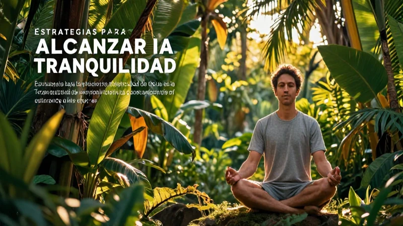 Qué es la tranquilidad y su importancia en la vida diaria 5 Meditación pacífica bajo la luz dorada tropical