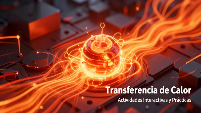 Transferencia de Calor: Actividades Interactivas y Prácticas 3 Ilustración de transferencia de calor educativa y visual