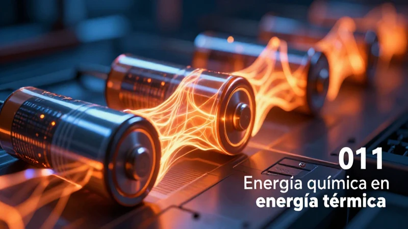 Transformación química a calor en baterías