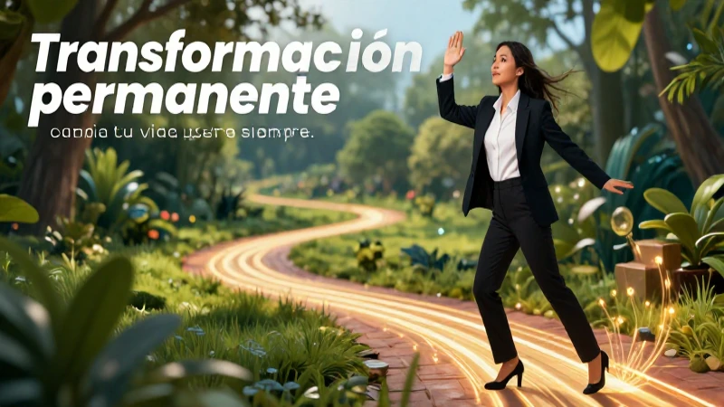 Transformación permanente: cambia tu vida para siempre 6 Ilustración moderna sobre transformación y conocimiento
