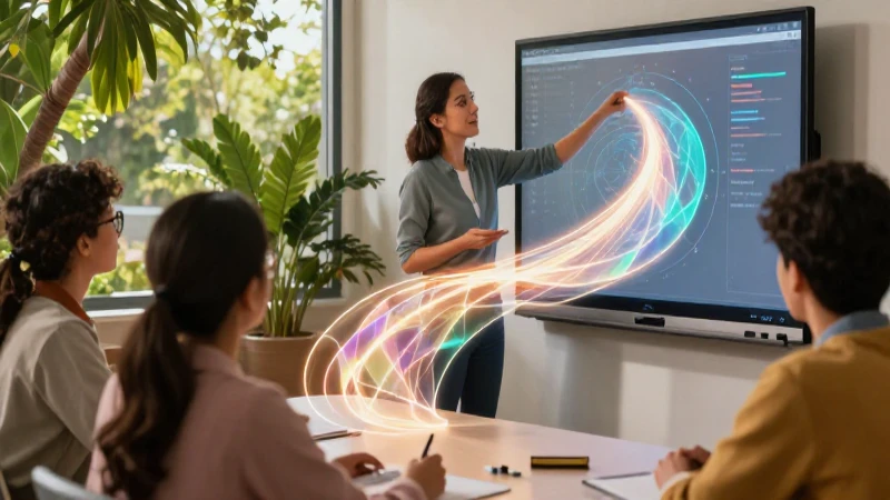 Maestro digital liderando la transformación educativa moderna