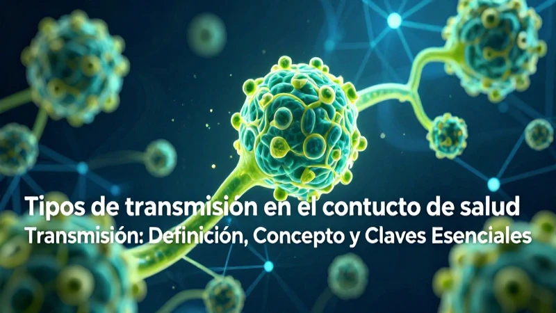 Transmisión: Definición, Concepto y Claves Esenciales 4 Ilustración científica de transmisión en salud