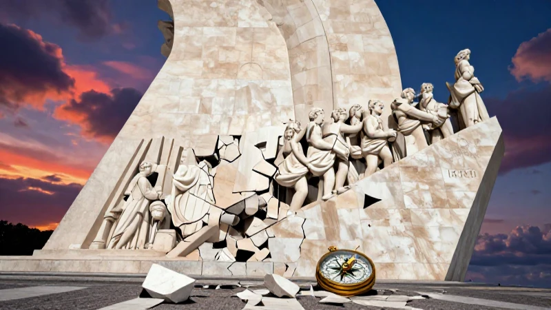 Tratado de Versalles: Impacto y Consecuencias en Europa 3 Monumento roto, dramático y hiperrealista