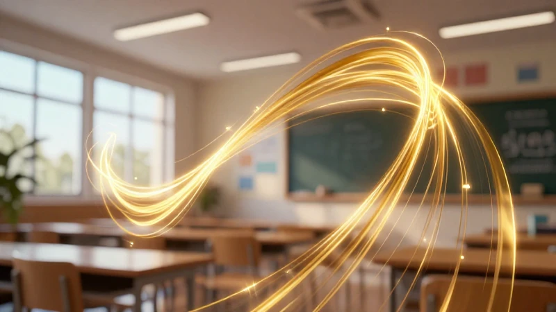 Ilustración abstracta, vibrante y educativa
