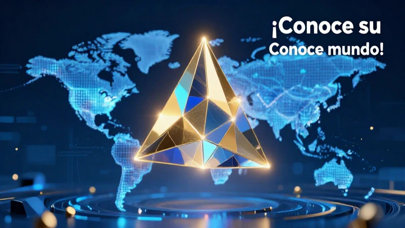 Secretos del triángulo equilátero: ¡Conoce su Conoce mundo! 8 Triángulo geométrico sobre mapa mundial holográfico