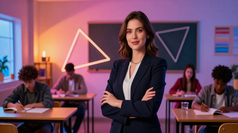Secretos del triángulo equilátero: ¡Conoce su Conoce mundo! 7 Educadora vibrante crea contenido con diseño geométrico