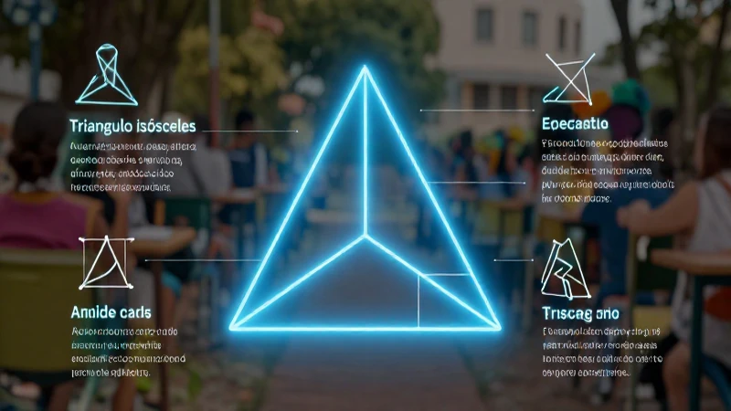 Infografía educativa del triángulo isósceles
