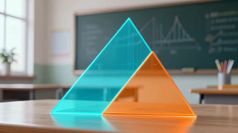 Qué es un triángulo obtusángulo y sus características 4 Ilustración de triángulo geométrico vibrante y educativo