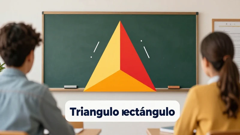 Ilustración educativa de triángulos rectángulos