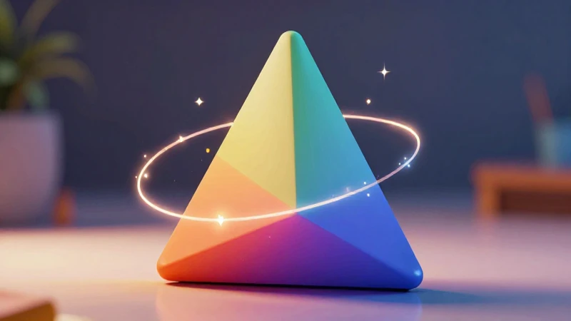 Triángulo 3D abstracto, moderno y realista
