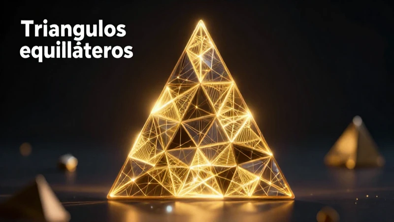 Triángulos equiláteros, geometría vibrante y detallada