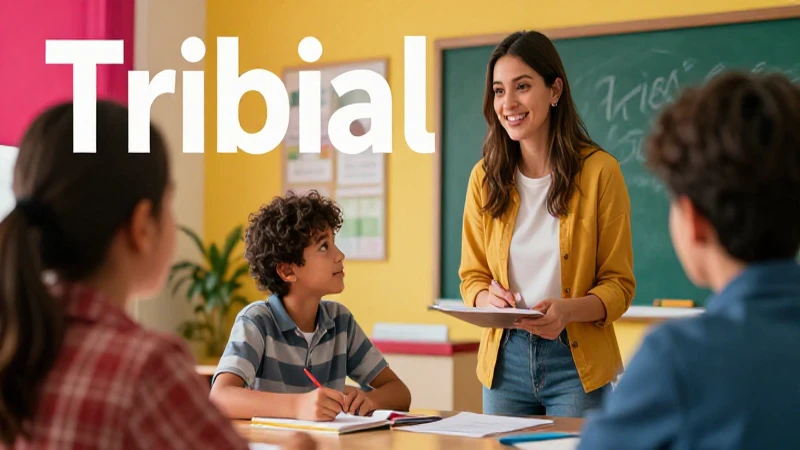 Tribial: Definición, origen y concepto explicado claramente 4 Ilustración vibrante de enseñanza moderna y detallada