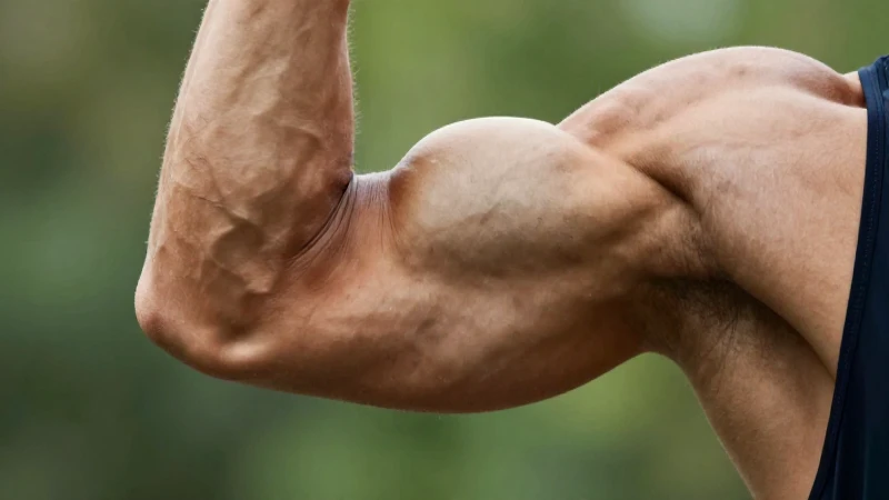 Ilustración detallada de un brazo musculoso
