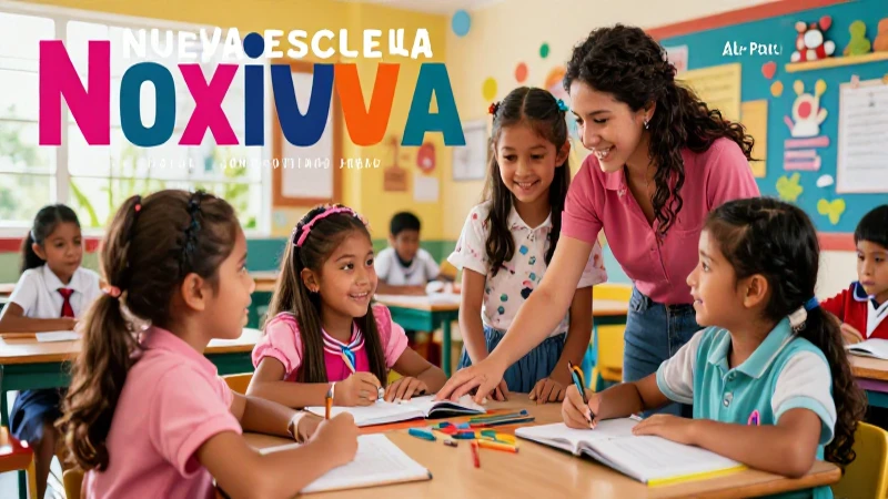 Estudiantes mexicanos sonriendo en clase moderna