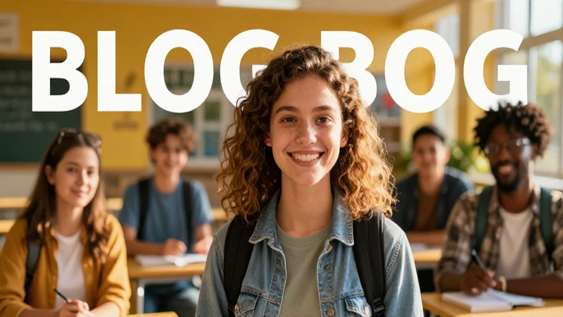 Estudiante sonriente, superando la adversidad en la escuela