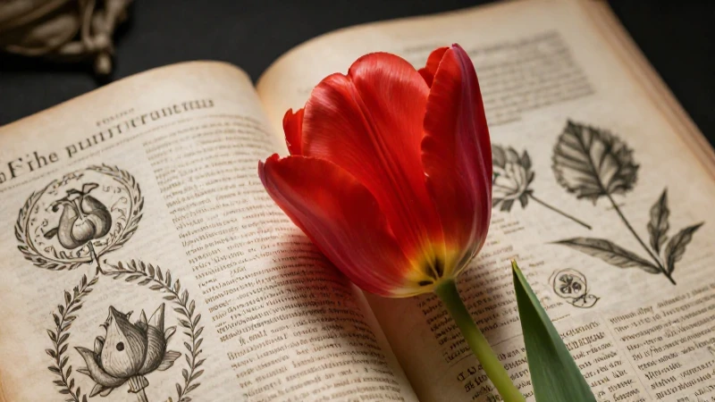 Tulipán: Qué es, características y usos en la medicina 4 Ilustración botánica de tulipán vibrante y académico