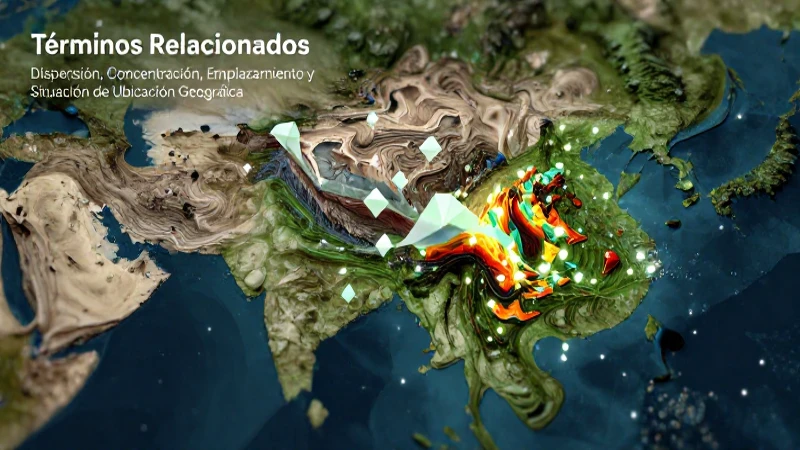 Visualización abstracta de distribución geográfica