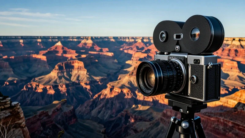 Paisaje dramático, cine vintage y alta calidad