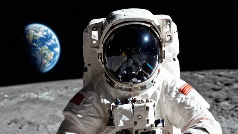 El impacto histórico de "Un pequeño paso para el hombre" 4 Astronautas en la Luna con la Tierra al fondo