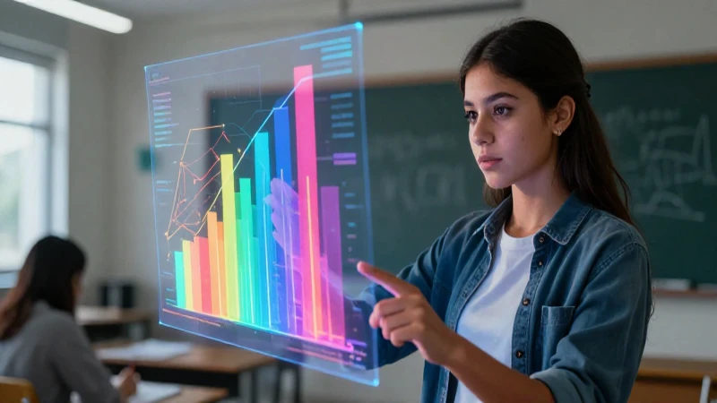 Frecuencia absoluta mayor que uno: cómo expresarla 6 Estudiante mexicano interactúa con visualización de datos holográfica