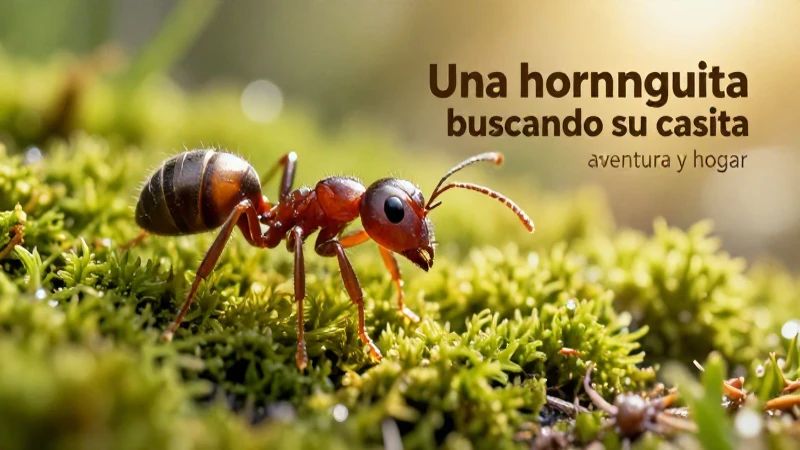 Una hormiguita buscando su casita: Aventura y hogar 3 Hormiguita valiente busca su hogar en el jardín