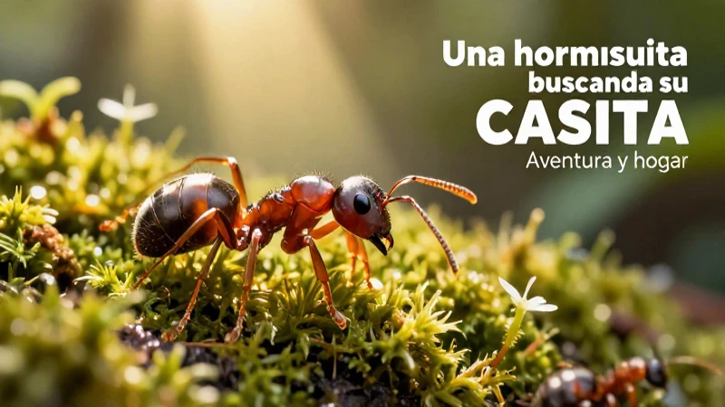 Una hormiguita buscando su casita: Aventura y hogar 6 Hormiga buscando su hogar ideal