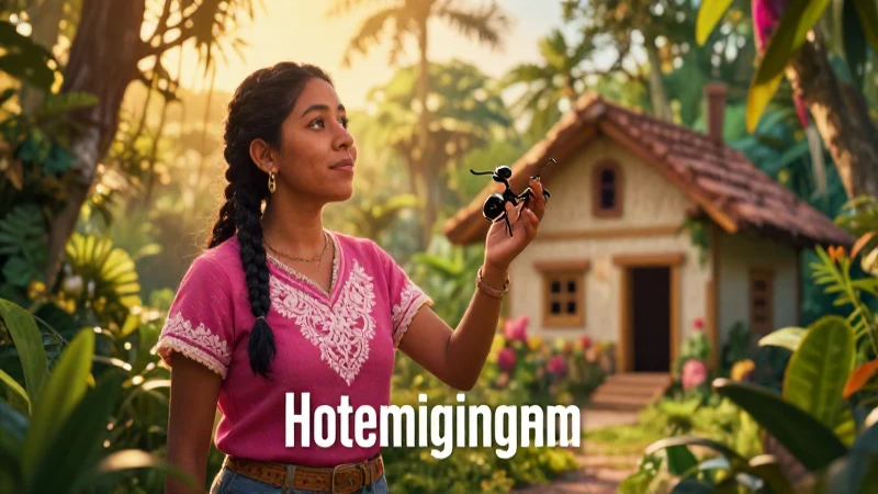 Una hormiguita buscando su casita: Aventura y hogar 7 Ant protagonist seeks home in a vibrant jungle