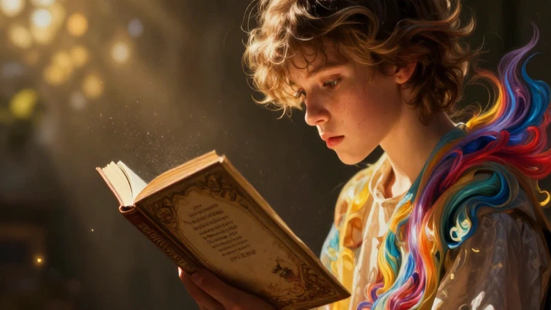 25 ejemplos de poesía que inspiran y emocionan 7 Joven introspectivo con poesía, arte vibrante y luz cinematográfica
