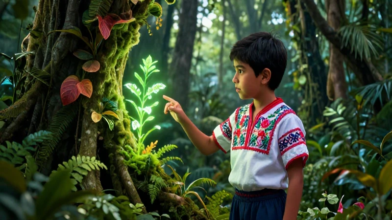100 Ejemplos de Adivinanzas: Diversión y Soluciones 9 Estudiante descubre un misterio luminoso en la selva