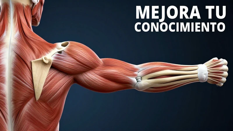 Ilustración anatómica de un brazo humano detallado