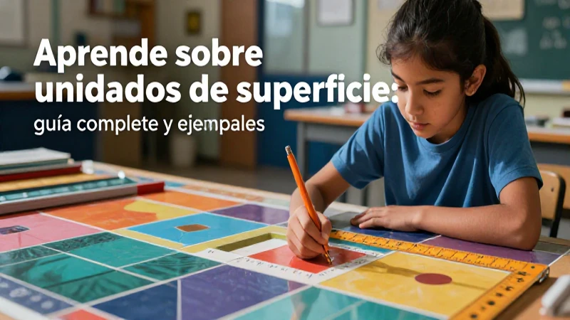 Ilustración educativa sobre unidades de superficie