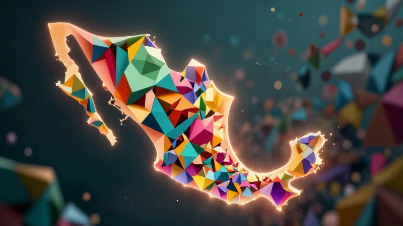 Unión de Conjuntos: 20 Ejemplos Prácticos Esenciales 14 Visualización abstracta y vibrante del México