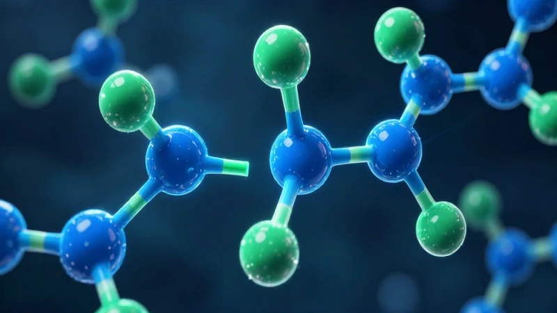Ilustración molecular vibrante y detallada