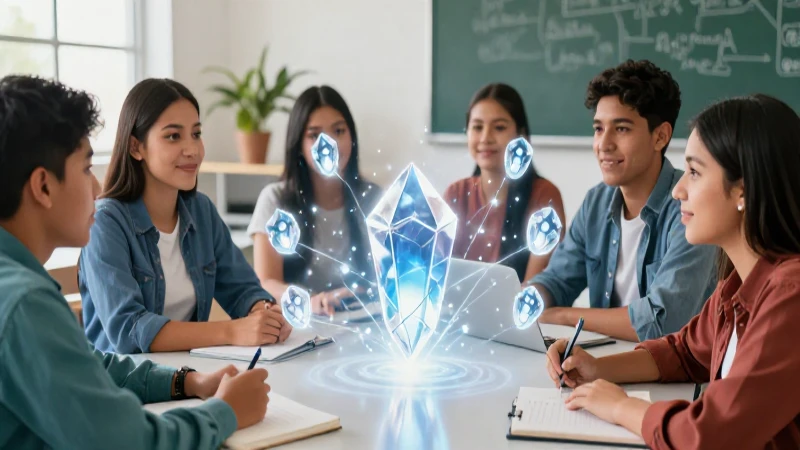 Estudiantes mexicanos enfocados con cristal de comunicación