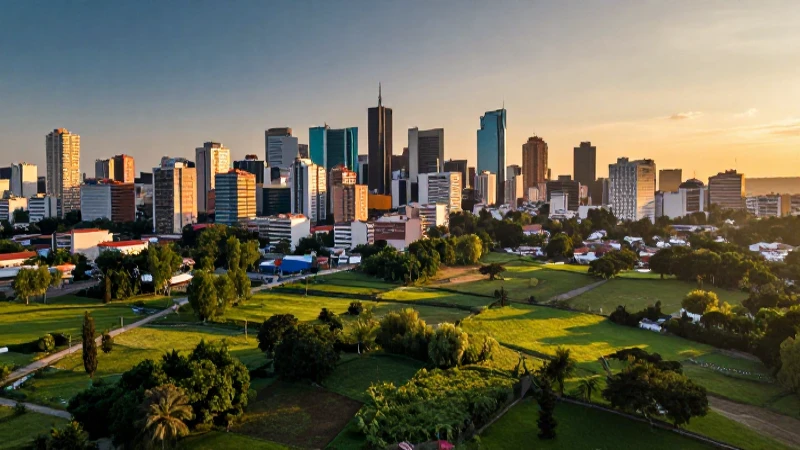 Contrastante paisaje: ciudad vibrante y rural serena