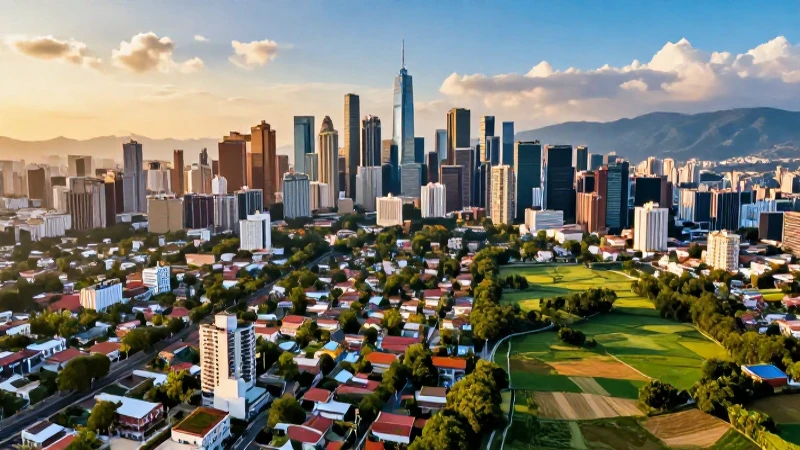 Comparativa visual de paisajes: urbano, suburbano y rural
