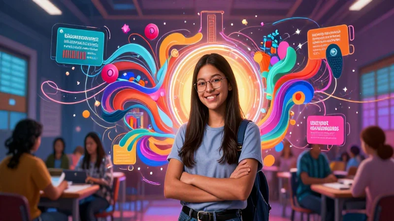 Qué es: Definición y Concepto Esencial que Debes Saber 4 Estudiante mexicano en mapa conceptual brillante