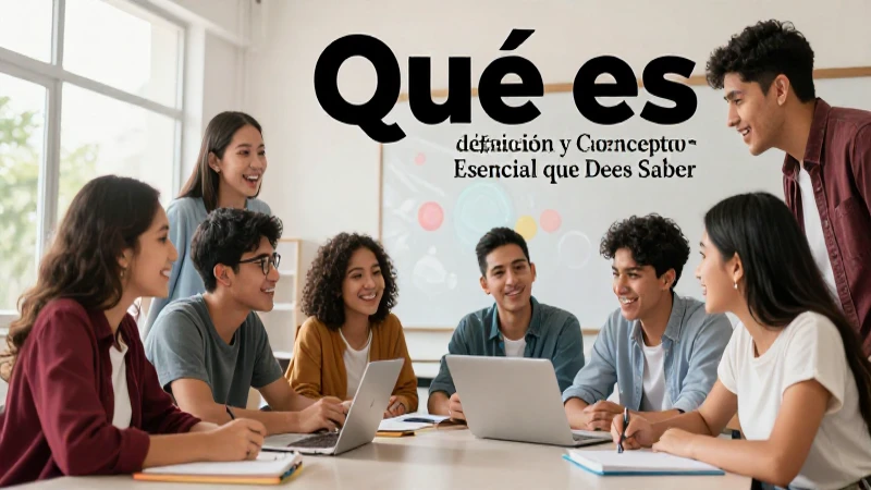 Qué es: Definición y Concepto Esencial que Debes Saber 6 Visual educativo de estudiantes mexicanos aprendiendo juntos