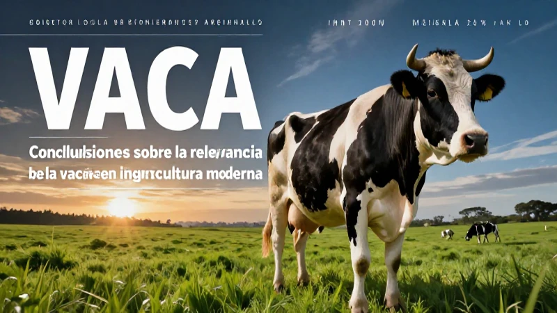 Vaca: características, importancia y usos en la agricultura 9 Vaca clave en la agricultura moderna