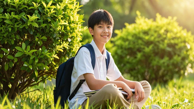 Vacaciones: Definición y Concepto para Entender Mejor 4 Joven estudiante sonriente en naturaleza iluminada