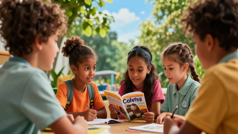 Niños diversos respetuosos, portada educativa