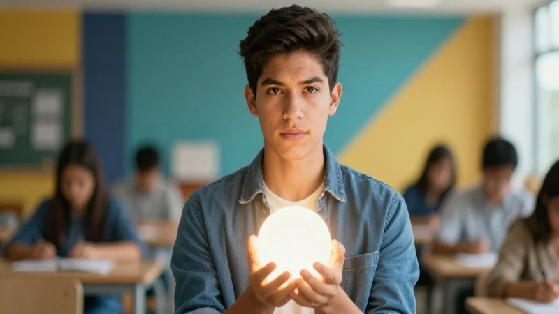 Qué son los valores personales y por qué son importantes 3 Joven mexicano con orbe brillante en entorno educativo