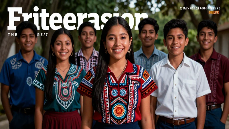 Valores morales: qué son, cuáles son y ejemplos clave 5 Estudiantes mexicanos alegres con arte indígena vibrante
