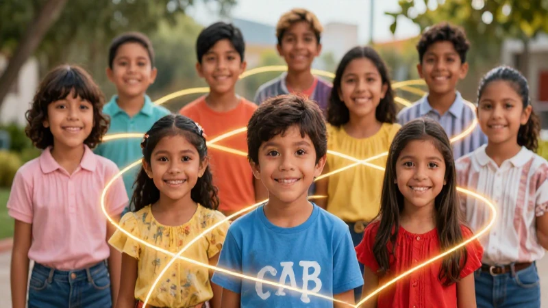Niños mexicanos diversos representando valores universales