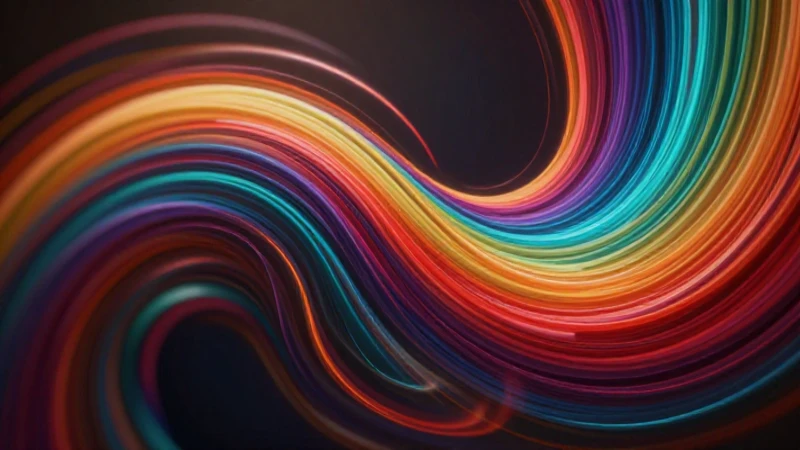 Visualización abstracta vibrante y detallada para educación